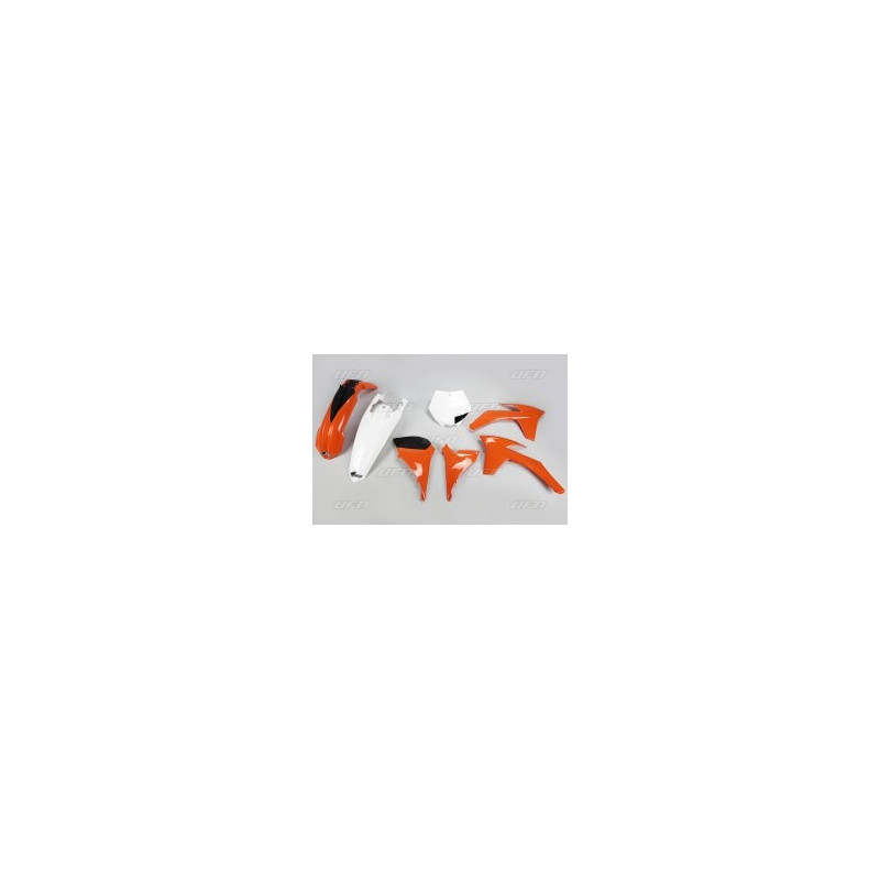 UFO KOMPLET PLASTIKÓW KTM SX/SXF '16-'18 KOLOR OEM '17 (POMARAŃCZOWY/BIAŁY) (KT517E999X)