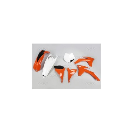 UFO KOMPLET PLASTIKÓW KTM SX/SXF '16-'18 KOLOR OEM '17 (POMARAŃCZOWY/BIAŁY) (KT517E999X)