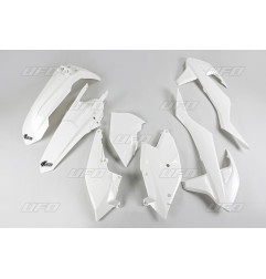 UFO KOMPLET PLASTIKÓW KTM EXC/EXC-F TPI '17-'19, KOLOR BIAŁY (KT518E047)