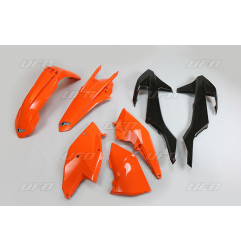 UFO KOMPLET PLASTIKÓW KTM EXC/EXC-F TPI '17-'19, KOLOR OEM '17 I '19 OEM (POMARAŃCZOWY/CZARNY) (KT518E999)