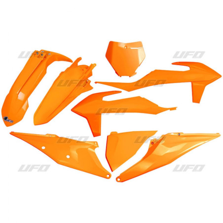 UFO KOMPLET PLASTIKÓW KTM SX 125/150/250 '19-'22, SXF (SX-F) 250/350/450 '19-'22 KOLOR POMARAŃCZOWY FLUO (KT522FFLU)