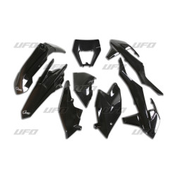 UFO KOMPLET PLASTIKÓW KTM EXC/EXC-F TPI '17-'19 Z OSŁONĄ LAMPY KOLOR CZARNY (KT523E001)