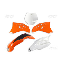 UFO KOMPLET PLASTIKÓW KTM SX 65 12-15 KOLOR OEM (POMARAŃCZOWY/BIAŁY) (KT525E999)