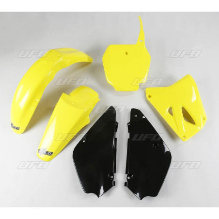 UFO KOMPLET PLASTIKÓW SUZUKI RM 85 '00-'24 KOLOR OEM '17 (ŻÓŁTY/CZARNY) (SU405E999K)