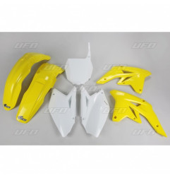 UFO KOMPLET PLASTIKÓW SUZUKI RMZ 250 '07-'09 KOLOR OEM (BIAŁY/ŻÓŁTY - Z BIAŁĄ TABLICĄ POD NUMERY STARTOWE) (SU407E999)