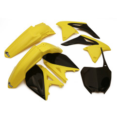 UFO KOMPLET PLASTIKÓW SUZUKI RMZ 250 '10-'18 KOLOR OEM '11-'12 (ŻÓŁTY/CZARNY) (SU413E999)