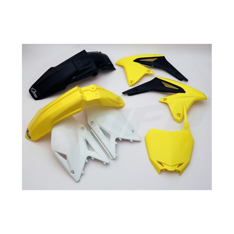 UFO KOMPLET PLASTIKÓW SUZUKI RMZ 450 '08-17 KOLOR OEM '13 (ŻÓŁTY/BIAŁY/CZARNY) (SU414E999)