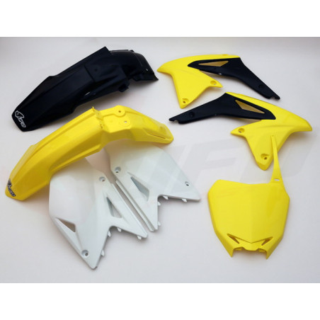 UFO KOMPLET PLASTIKÓW SUZUKI RMZ 450 '08-17 KOLOR OEM '13 (ŻÓŁTY/BIAŁY/CZARNY) (SU414E999)