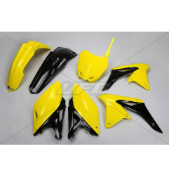 UFO KOMPLET PLASTIKÓW SUZUKI RMZ 250 '10-'18 KOLOR OEM '14-'16 (ŻÓŁTY/CZARNY) (SU416E999)