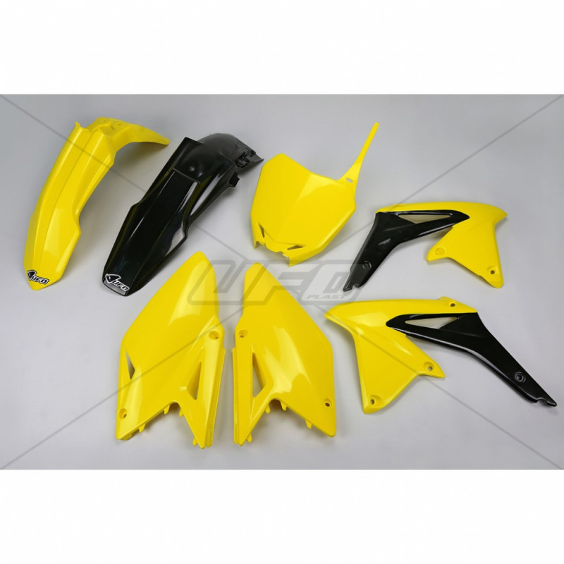 UFO KOMPLET PLASTIKÓW SUZUKI RMZ 450 '08-17 KOLOR OEM '16 (ŻÓŁTY/CZARNY) (SU417E999)