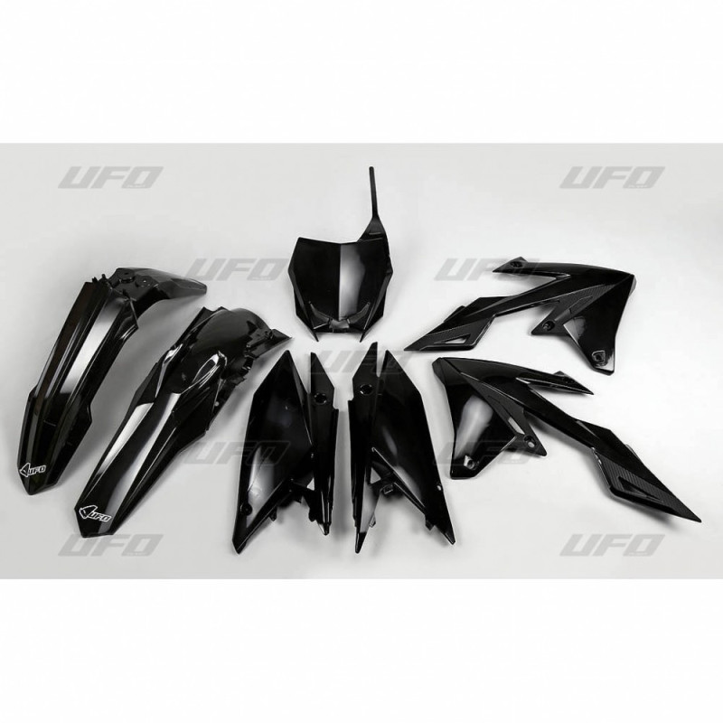 UFO KOMPLET PLASTIKÓW SUZUKI RMZ 250 '19-'25, RMZ 450 '18-'25 KOLOR CZARNY (SU418E001)