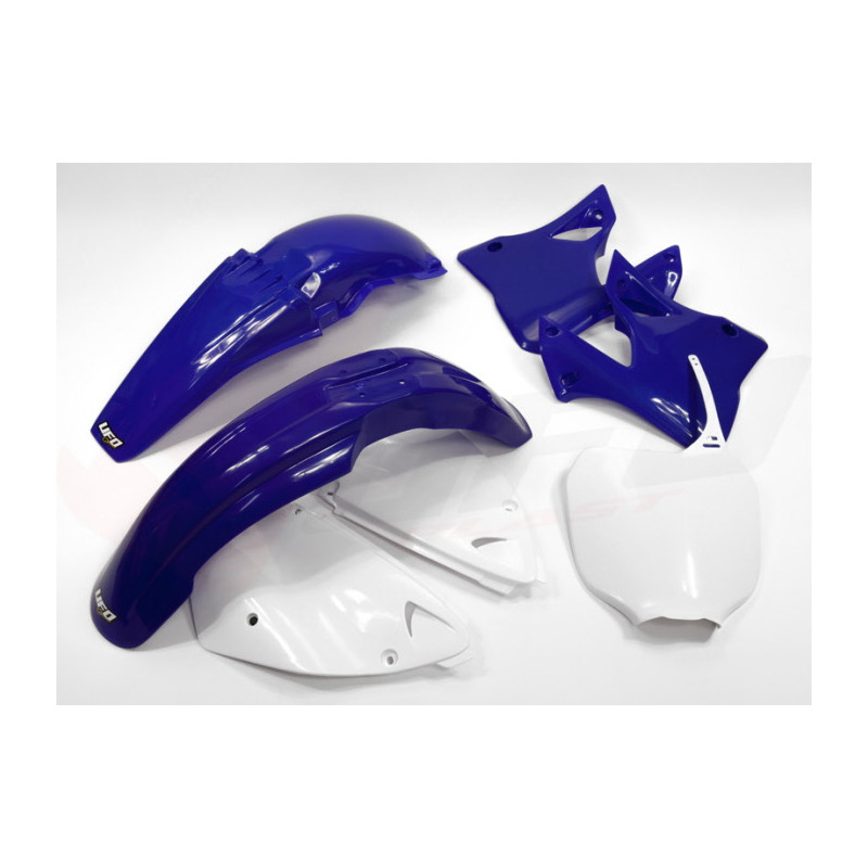 UFO KOMPLET PLASTIKÓW YAMAHA YZ 125 '00-'01, YZ 250 '00-'01 KOLOR OEM (BIAŁY/NIEBIESKI) (YA300E999)