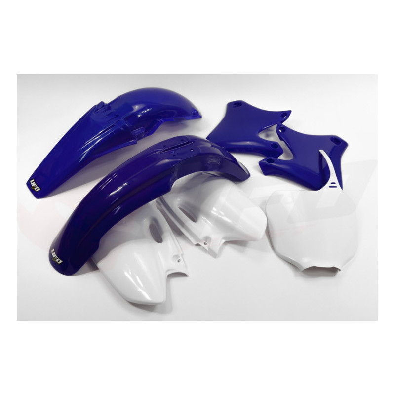 UFO KOMPLET PLASTIKÓW YAMAHA YZF 250 '01-'02 KOLOR OEM (BIAŁY/NIEBIESKI) (YA303E999)