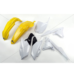 UFO KOMPLET PLASTIKÓW YAMAHA YZF 250 '14-'18, YZF 450 '14-'17 KOLOR OEM (BIAŁY/ŻÓŁTY) (YA318E999D)