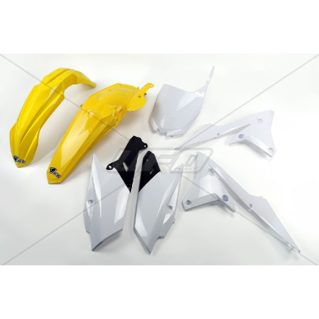 UFO KOMPLET PLASTIKÓW YAMAHA YZF 250 '14-'18, YZF 450 '14-'17 KOLOR OEM (BIAŁY/ŻÓŁTY) (YA318E999D)