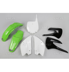 UFO KOMPLET PLASTIKÓW KAWASAKI KX 85 '01-'13 KOLOR OEM '10 (ZIELONY/BIAŁY/CZARNY) (KA214KE999)