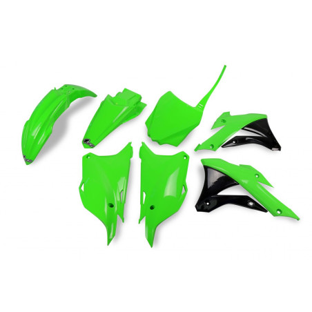 UFO KOMPLET PLASTIKÓW KAWASAKI KX 85 '14-'21, KX 100 '14-'21 KOLOR OEM '20 (ZIELONY) (KA222E999K)