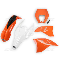 UFO KOMPLET PLASTIKÓW KTM EXC/EXC-F '11 KOLOR OEM '11 (POMRAŃCZOWY/BIAŁY) (KT520E999W)