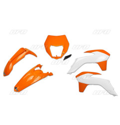 UFO KOMPLET PLASTIKÓW KTM EXC/EXC-F '14-'16 KOLOR OEM '16 (POMRAŃCZOWY/BIAŁY) (KT524E999X)