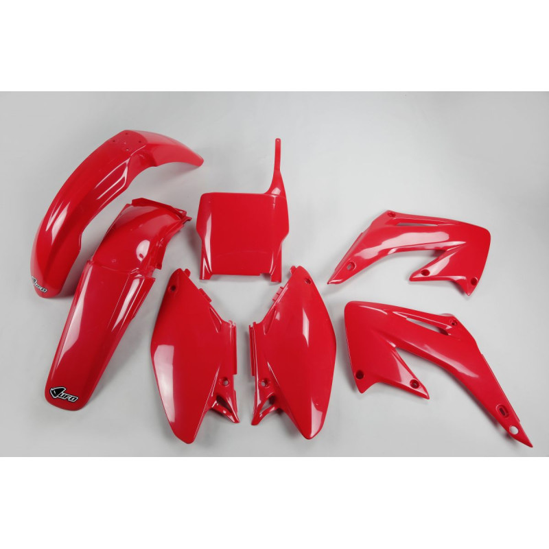 UFO KOMPLET PLASTIKÓW HONDA CR 125/250 '04-'07, KOLOR CZERWONY