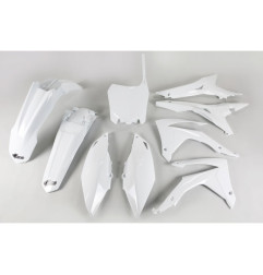 UFO KOMPLET PLASTIKÓW HONDA CRF 250R '14-17, CRF 450R '13-16 Z OSŁONAMI FILTRA POWIETRZA KOLOR BIAŁY