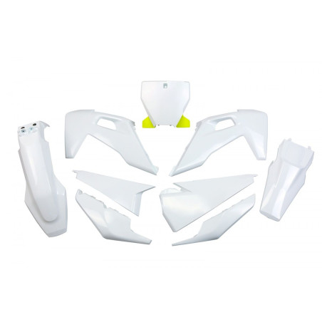 UFO KOMPLET PLASTIKÓW HUSQVARNA TC 125/250 '19-'22, FC 250/350/450 '19-'22 KOLOR OEM '22 (BIAŁY)
