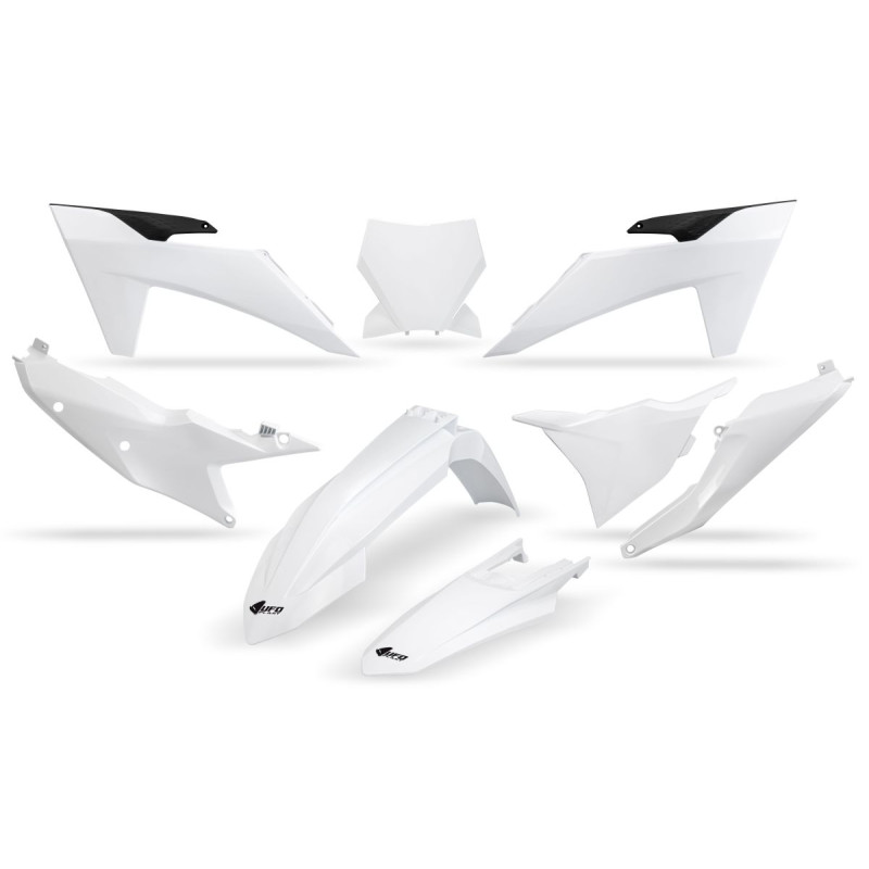UFO KOMPLET PLASTIKÓW KTM SX 125 / 250 / 300 TBI '23-'24, SX-F 250 / 350 / 450 '23-'24 KOLOR BIAŁY