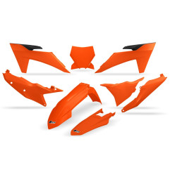 UFO KOMPLET PLASTIKÓW KTM SX 125 / 250 / 300 TBI '23-'24, SX-F 250 / 350 / 450 '23-'24 KOLOR POMARAŃCZOWY