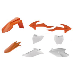 POLISPORT KOMPLET PLASTIKÓW KTM SX 85 '18-'24 KOLOR OEM POMARAŃCZOWY BIAŁY