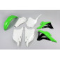UFO KOMPLET PLASTIKÓW KAWASAKI KX 85 '14-'21, KX 100 '14-'21 KOLOR OEM '14-'15 (ZIELONY/BIAŁY/CZARNY)