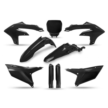 UFO KOMPLET PLASTIKÓW (FULL KIT) Z OSŁONAMI TELESKOPÓW (AMORTYZATORÓW) YAMAHA YZF 250 '24-'26, YZF 450 '23-'25 KOLOR CZARNY