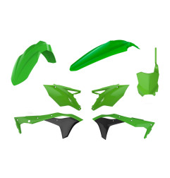POLISPORT WYPRZEDAŻ KOMPLET PLASTIKÓW KAWASAKI KX 250F '17-'20 W ZESTAWIE TABLICA PRZEDNIA (8665900001) KOLOR ZIELONY