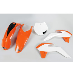 UFO KOMPLET PLASTIKÓW KTM SX 85 '13-'17 KOLOR OEM '15 (POMARAŃCZOWY/BIAŁY)