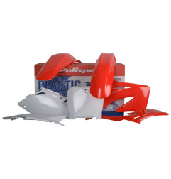 POLISPORT WYPRZEDAŻ KOMPLET PLASTIKÓW HONDA CRF 450R '02-'03 KOLOR CZERWONO BIAŁY OEM