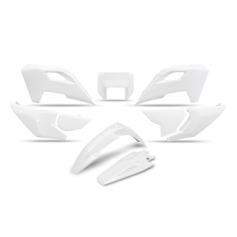 UFO KOMPLET PLASTIKÓW HUSQVARNA TE 150 / 250 / 300 '24-'25, FE 250 / 350 / 450 / 501 '24-'25, KOLOR BIAŁY