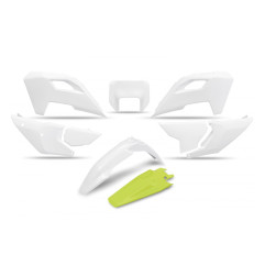 UFO KOMPLET PLASTIKÓW HUSQVARNA TE 150 / 250 / 300 '24-'25, FE 250 / 350 / 450 / 501 '24-'25, KOLOR OEM BIAŁY ŻÓŁTY