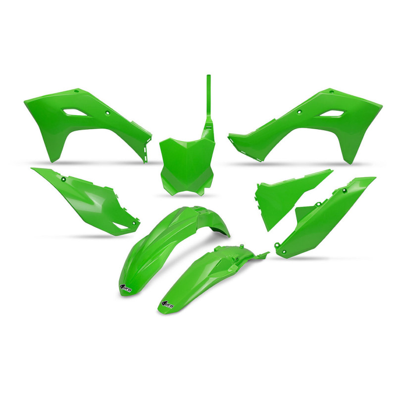 UFO KOMPLET PLASTIKÓW KXF 250 '25, KXF 450'24-'26, KX 450X '24-'26 KOLOR OEM ZIELONY
