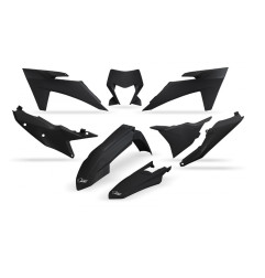 UFO KOMPLET PLASTIKÓW KTM EXC 150 / 250 / 300 TBI '24-'25, EXC-F 250 / 350 / 450 / 500 '24-'25 KOLOR CZARNY