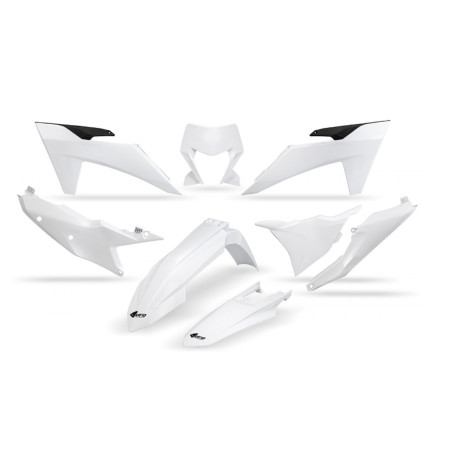 UFO KOMPLET PLASTIKÓW KTM EXC 150 / 250 / 300 TBI '24-'25, EXC-F 250 / 350 / 450 / 500 '24-'25 KOLOR BIAŁY