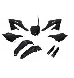UFO KOMPLET PLASTIKÓW (FULL KIT) Z OSŁONAMI TELESKOPÓW (AMORTYZATORÓW) YAMAHA YZ 125 / 250 '22-'26 KOLOR CZARNY