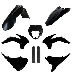 POLISPORT KOMPLET PLASTIKÓW (FULL KIT) KTM EXC/EXC-F '16 W ZESTAWIE OSŁONY AMORTYZATORÓW (8398600002) KOLOR CZARNY