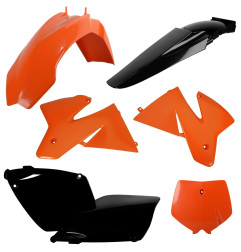 POLISPORT KOMPLET PLASTIKÓW KTM SX '00 W ZESTAWIE TABLICA PRZEDNIA (8660300001) KOLOR POMARAŃCZOWY CZARNY