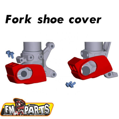 FM-PARTS OSŁONA DOLNEJ CZĘŚCI AMORTYZATORA PRZÓD (Z ZESTAWEM MONTAŻOWYM) BETA RR/X-TRAINER KOLOR CZERWONY