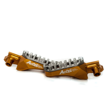 ACCEL PODNÓŻKI SUZUKI RMZ250/450 '08-'17, ALUMINIUM T7075, KOLOR ZŁOTY, REGULOWANA SZEROKOŚĆ (KPL. 2 SZT) - PROMOCJA