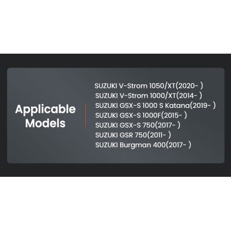 LOBOO Nakładka na stopkę boczną, aluminiowa do SUZUKI V-Strom 1050/XT, V-Strom 1000/XT, SUZUKI GSX-S 1000F, SUZUKI GSX-S 750, SU