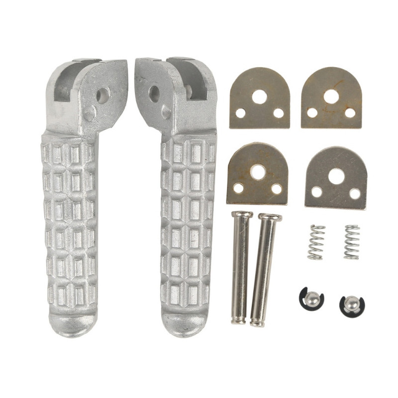 BIKETEC PARTS ZESTAW PODNÓŻKÓW (PODNÓŻKI) PASAŻERA KOMPLETNY Z MOCOWANIAMI DUCATI MONSTER 696/796 '09-13 KOLOR SREBRNY