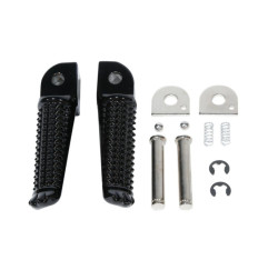 BIKETEC PARTS ZESTAW PODNÓŻKÓW (PODNÓŻKI) PASAŻERA KOMPLETNY Z MOCOWANIAMI YAMAHA FZR 600 '94-95, YZF 600R '97-03 KOLOR CZARNY