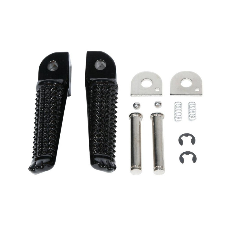 BIKETEC PARTS ZESTAW PODNÓŻKÓW (PODNÓŻKI) PASAŻERA KOMPLETNY Z MOCOWANIAMI YAMAHA FZR 600 '94-95, YZF 600R '97-03 KOLOR CZARNY