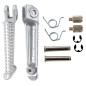 BIKETEC PARTS ZESTAW PODNÓŻKÓW (PODNÓŻKI) KIEROWCY KOMPLETNY Z MOCOWANIAMI YAMAHA YZF R1 '98-11, YZF R6 '99-12 KOLOR SREBRNY