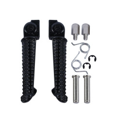 BIKETEC PARTS ZESTAW PODNÓŻKÓW (PODNÓŻKI) KIEROWCY KOMPLETNY Z MOCOWANIAMI YAMAHA YZF R1 '98-11, YZF R6 '99-12 KOLOR CZARNY